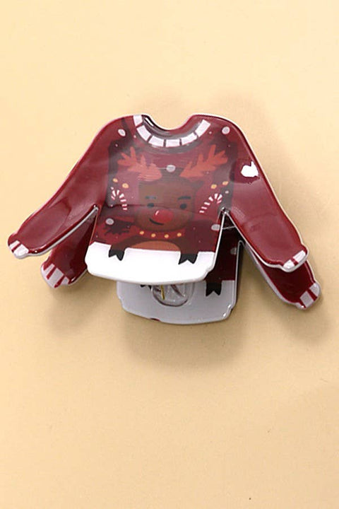 Ugly Sweater Inspired Hair Claws