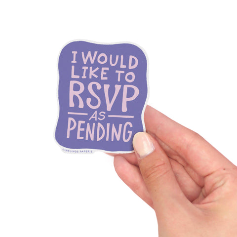 RSVP as Pending Vinyl Sticker