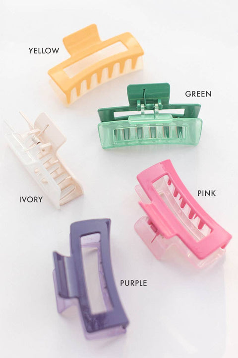 Two Tone Rectangle Hair Clip