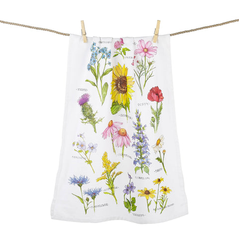 Field Guide Wildflower Kitchen Towel